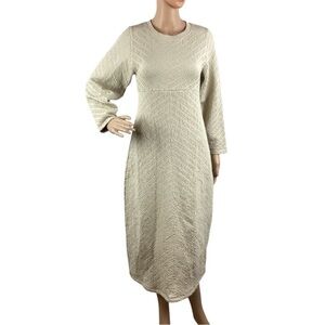 Free People Gabby Seamless Midi Dress Size M/L Ivory